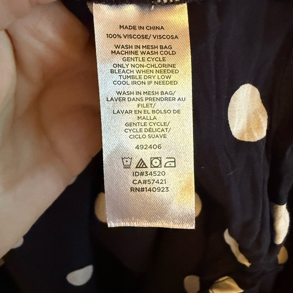 LOFT Navy and White Polka Dot Kimono - Picture 4 of 4